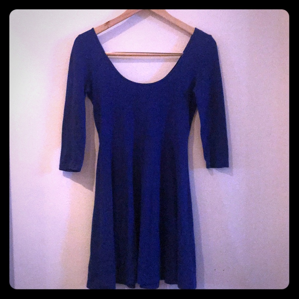 Royal Blue 3/4 Sleeve Women’s Dress